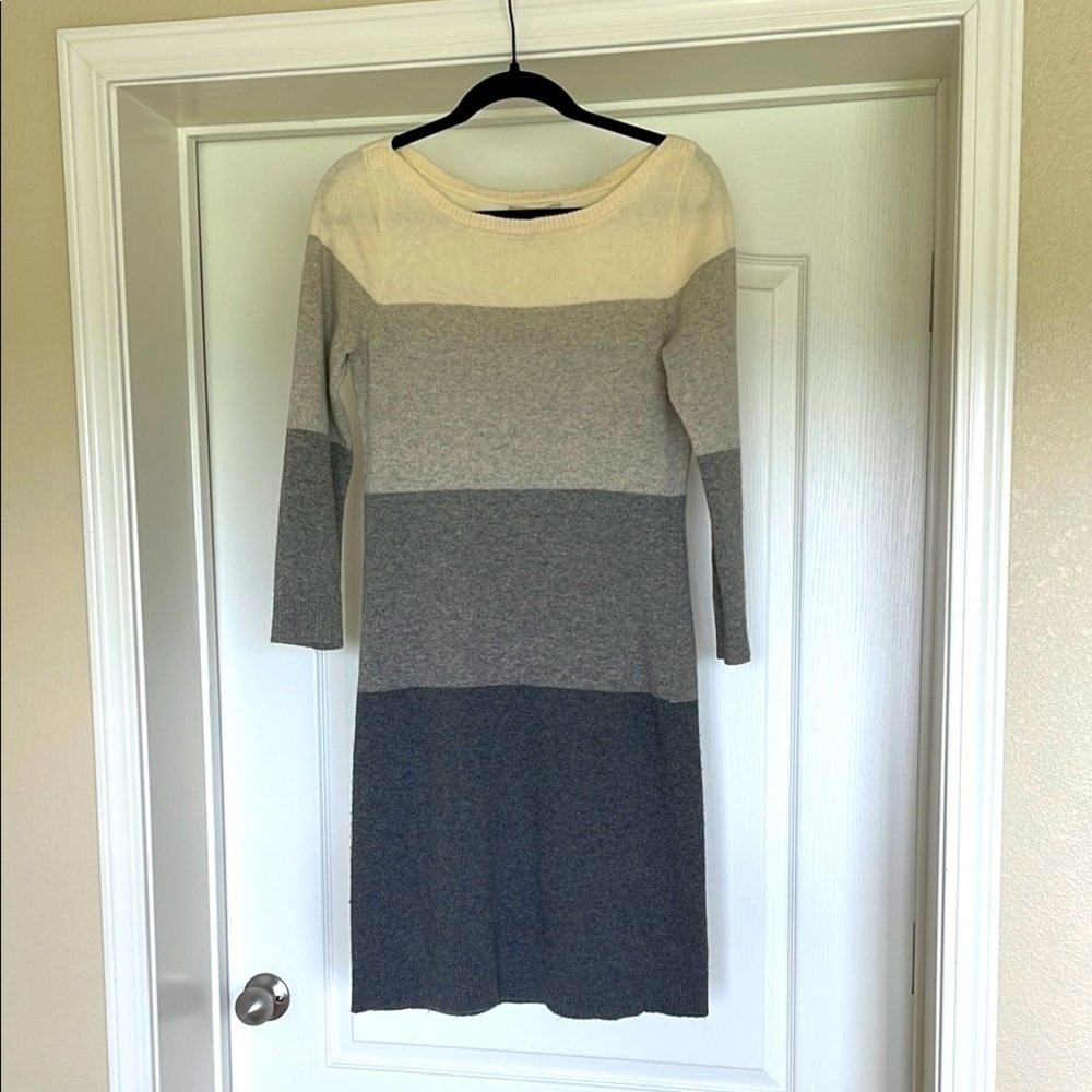 Banana Republic Italian Merino Wool Cashmere Blend Sweater Dress Women’s S Grey